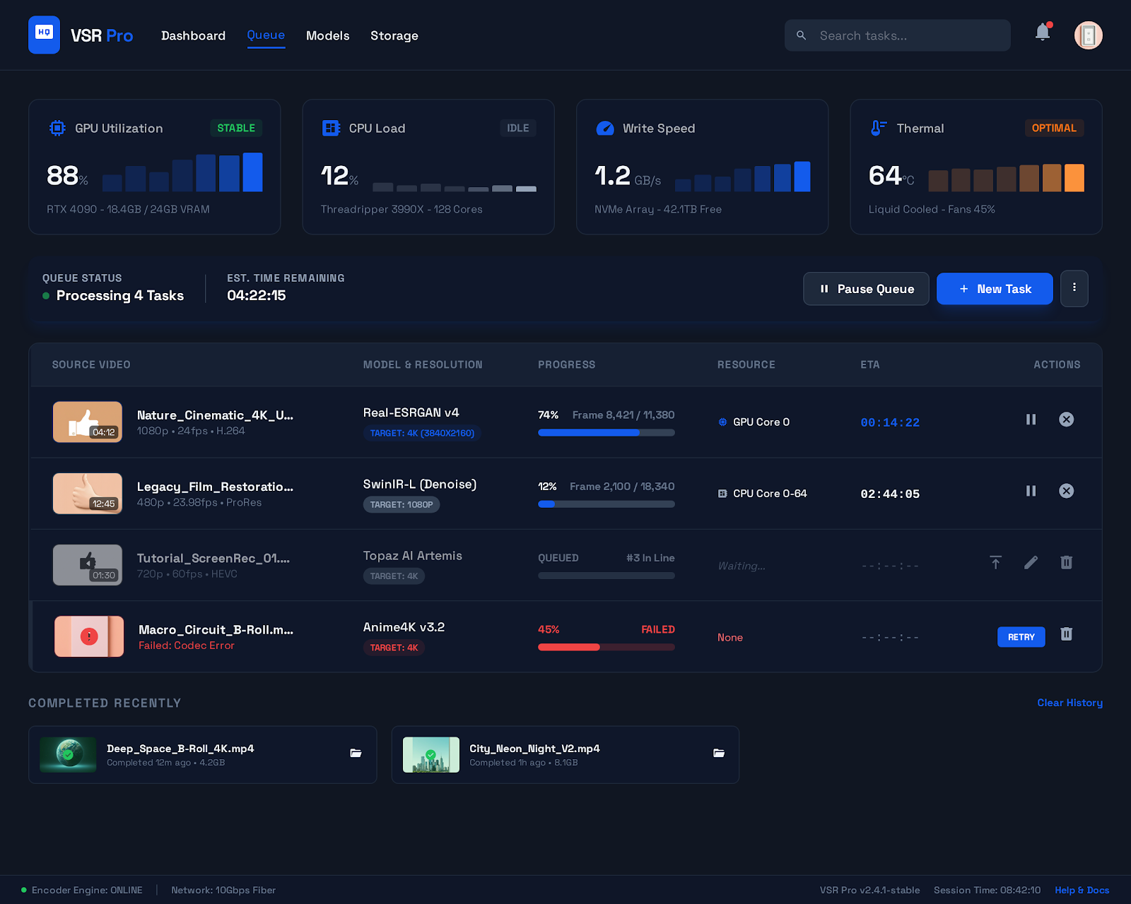 Batch queue interface